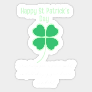 Happy St patricks day irish poem Sticker